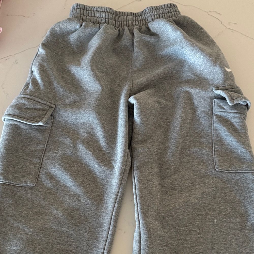 Nike Kids Gray Sweatpants with Cargo Pockets